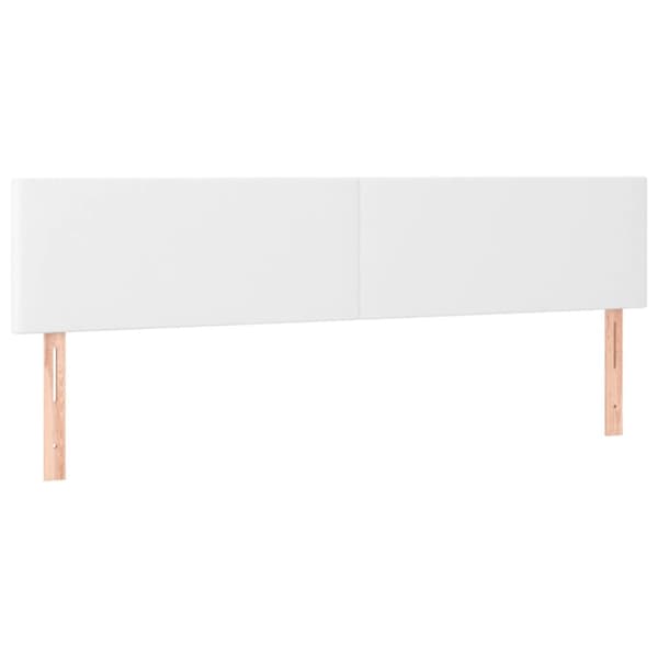 Ramsäng med madrass & LED vit 180x200 cm konstläder