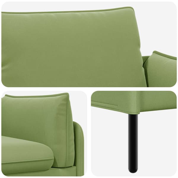 2-sits soffa 2-sits Ljusgrön 188 x 81 x 89 cm Sammet