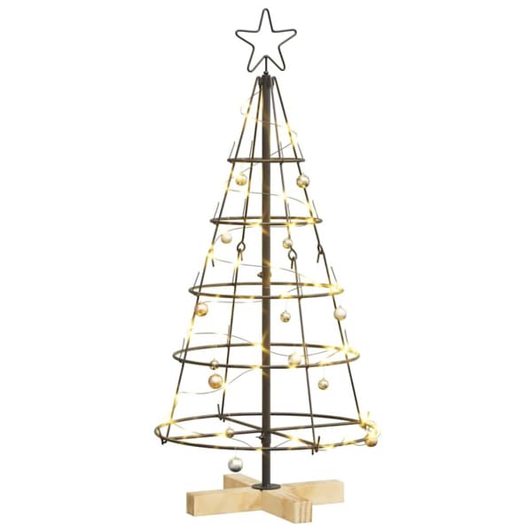 Julcone-träd med stativ Svart 90 cm Stål