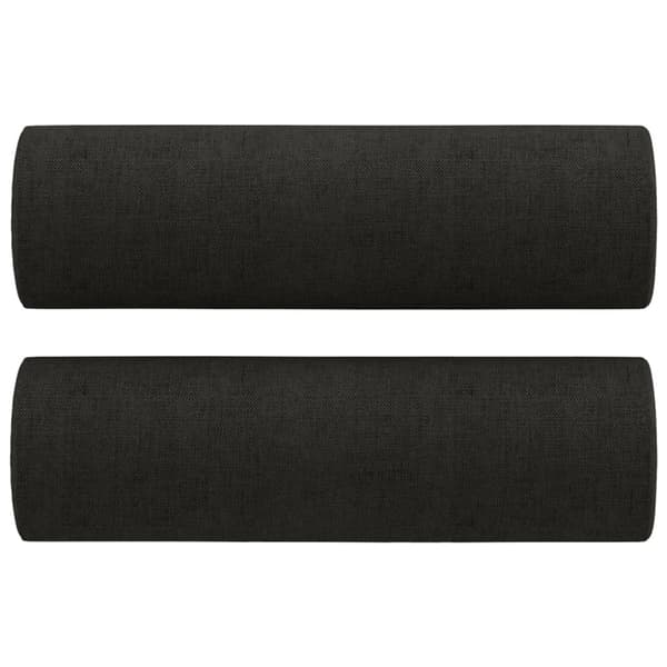 2-sits soffa med prydnadskuddar svart 120 cm tyg