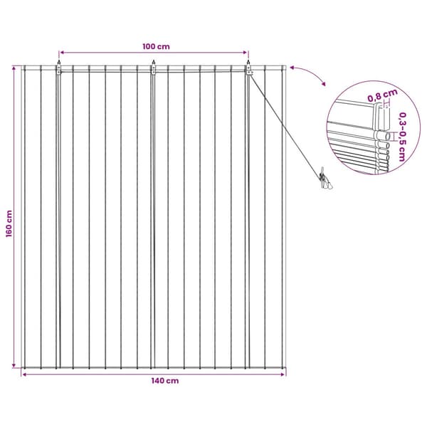 Rullgardin Brun 140 x 160 cm Vass