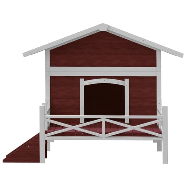 Hundgård mockabrun 159x120x88,5 cm massiv furu