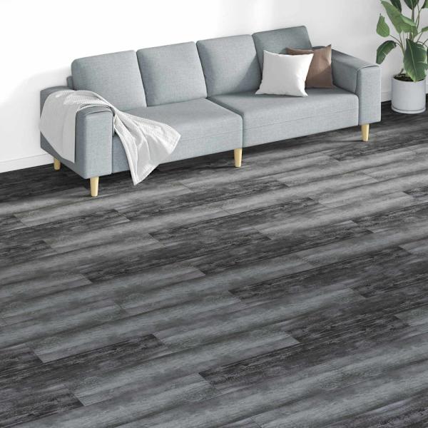 Golvplankor 18 pcs Grå 5,26 m² PVC