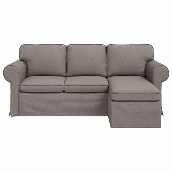 Soffa Taupe 195 x 138 x 80 cm tyg
