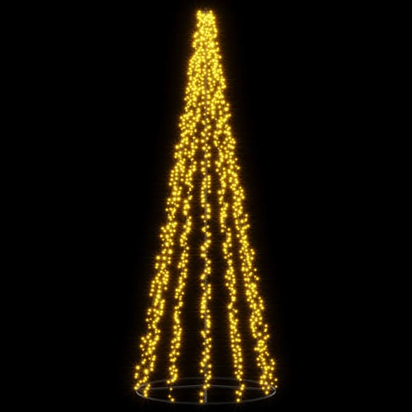 LED Julgran 385 cm 2460 LED-lampor Varmvit Stål Svart