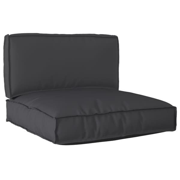 Pallkuddset 2 pcs Svart Oxford Tyg