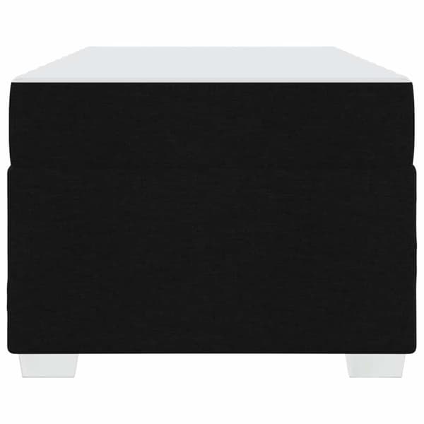 Sängram med madrass Svart 80 x 200 cm tyg