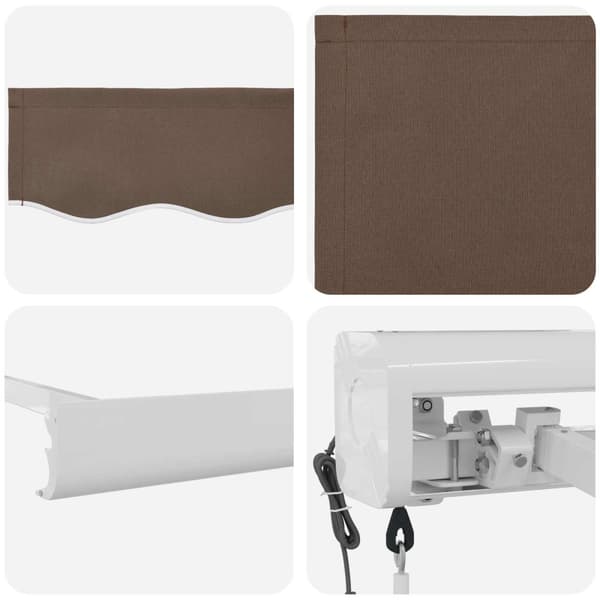 Markis Taupe 500 × 300 cm Polyester och aluminium