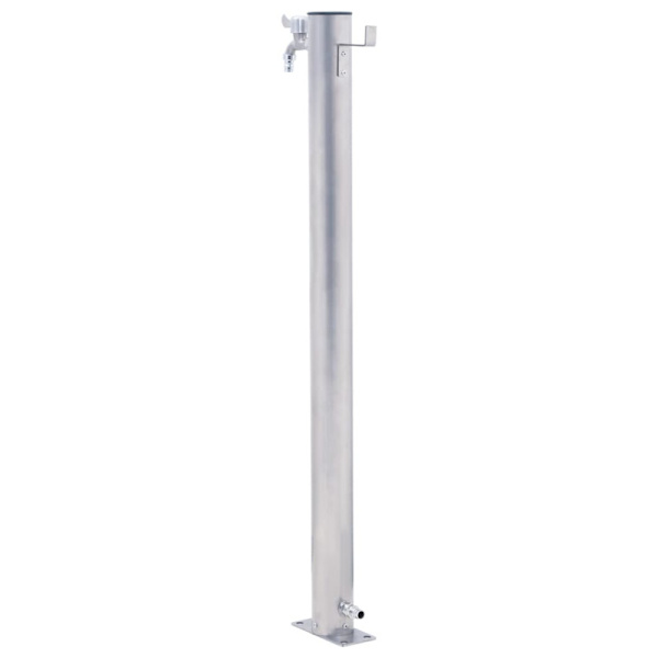 Vattenpost 60 cm rostfritt stål rund