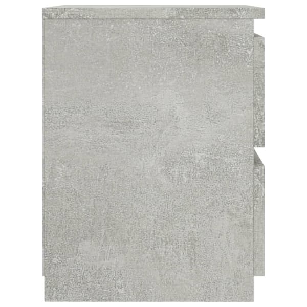 Sängbord betonggrå 30x30x40 cm konstruerat trä