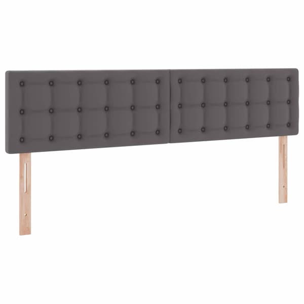 Förvaringssäng med madrass Grå 200 x 200 cm Konstläder