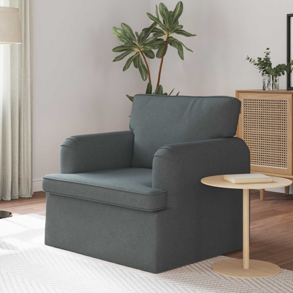 Soffa Mörkgrå 84 x 80 x 85 cm tyg