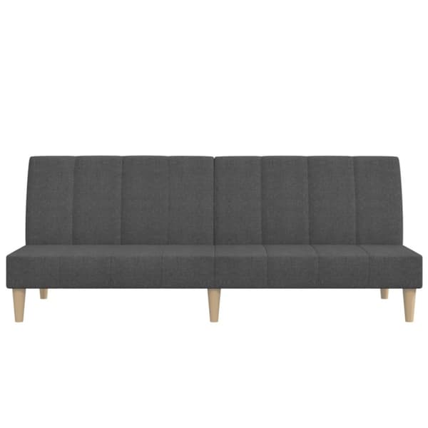 Bäddsoffa 2-sits mörkgrå tyg