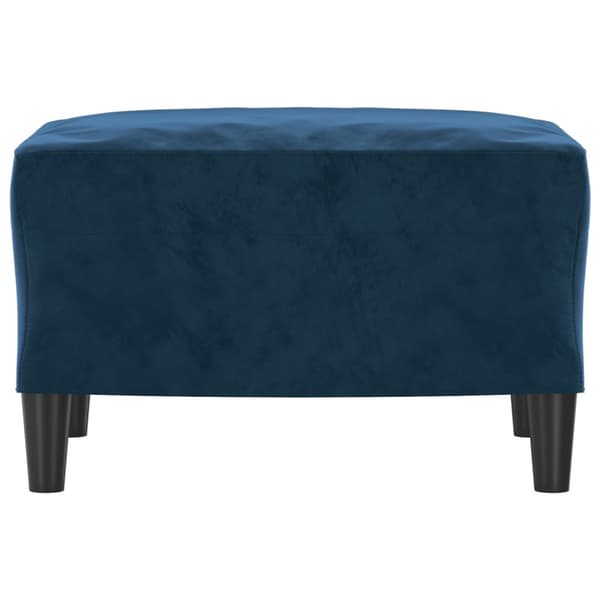 Fotpall blå 60x50x41 cm sammet