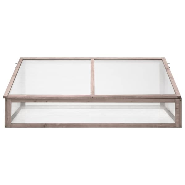 Växthus grå 110x56x39 cm granträ