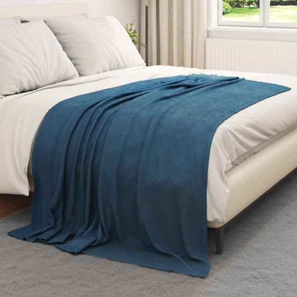 Filtar 6 pcs Mörkblå 200 x 150 cm Fleece