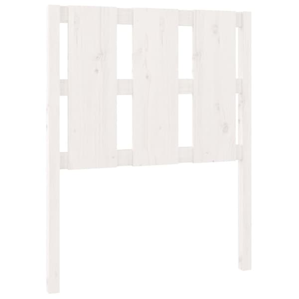 Sänggavel vit 80,5x4x100 cm massiv furu