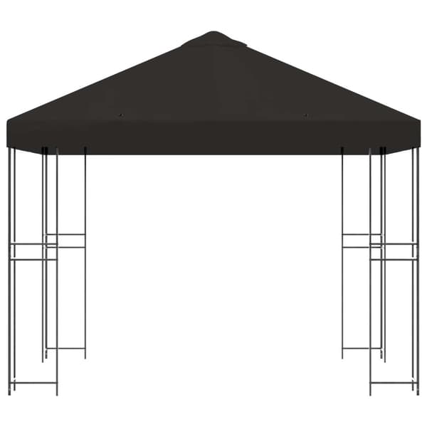 Paviljong 3 x 3 m Antracit Polyester och Stål 190 gsm