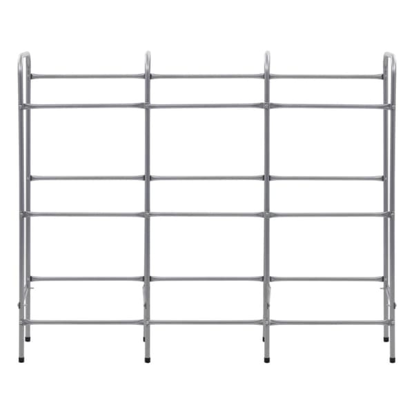 Förvaringshylla för 9 backar silver 145x33x116 cm stål