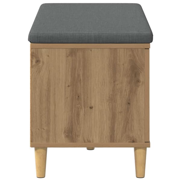 Skobänk med dyna Artisan-ek 80 x 38 x 46 cm Konstruerat trä