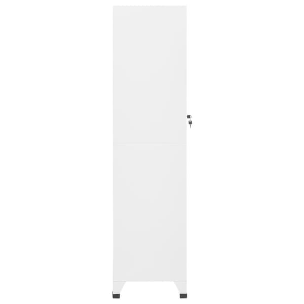 Förvaringsskåp vit 38x45x180 cm stål