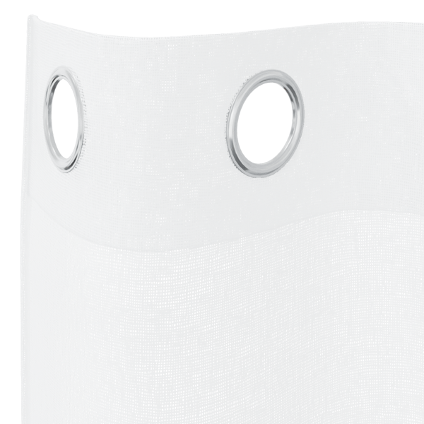 Voile Gardin med gardiner 2 pcs Vit 140 x 140 cm Polyester