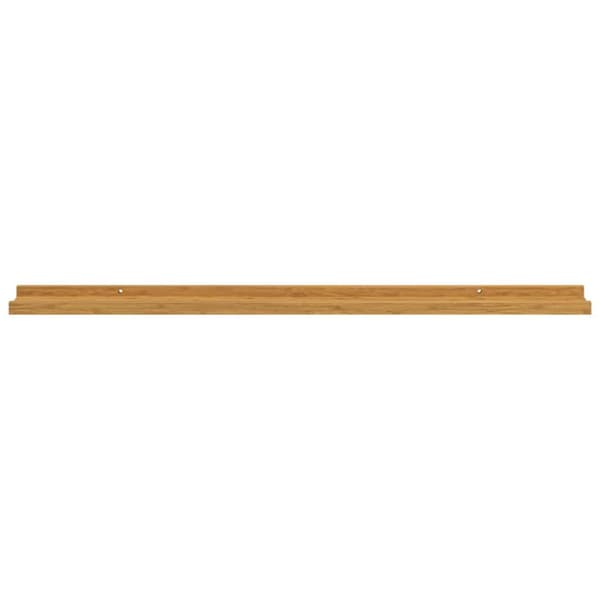 Vägg hylla Väggmonterat 2 pcs Beige 100 x 9 x 3 cm