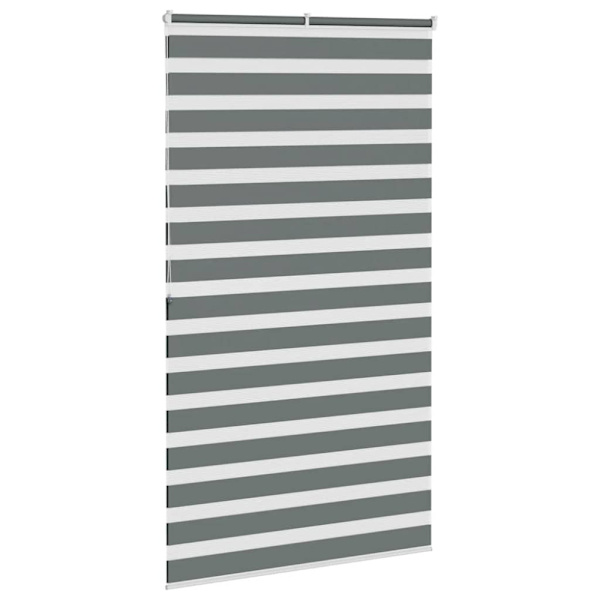 Rullgardin zebra mörkgrå 135x200 cm tyg bredd 130,9cm polyester