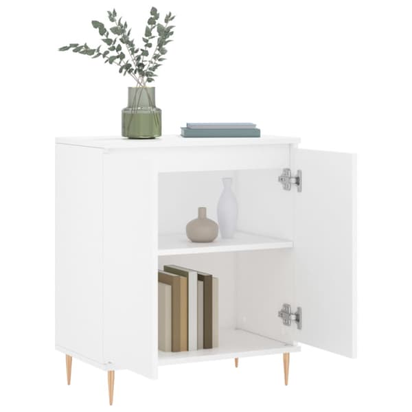 Byrå vit 60x35x70 cm konstruerat trä