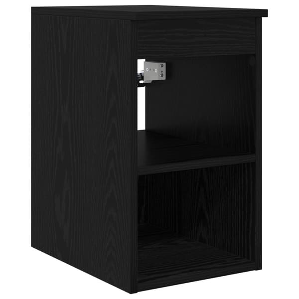 Badrumsmöbelset 4 pcs Svart ek Konstruerat trä och glas