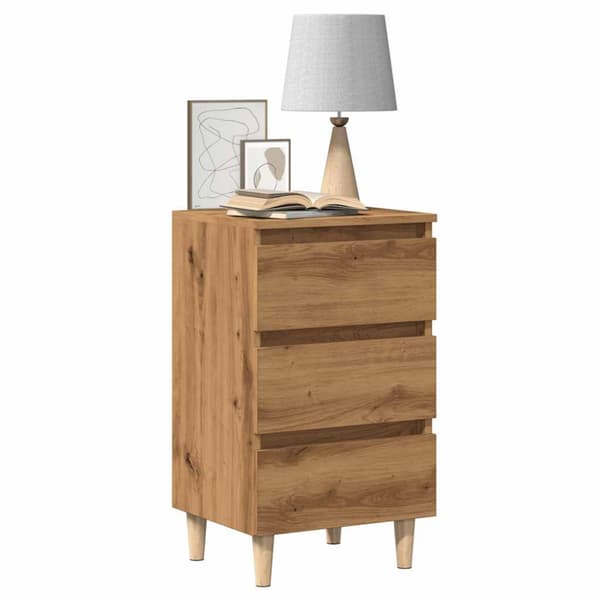 Sängbord artisan ek 40x35x69 cm konstruerat trä