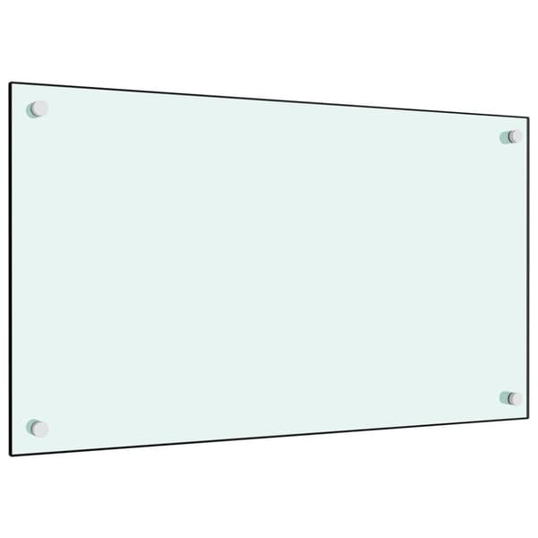 Stänkskydd 2 st vit 70x60 cm härdat glas
