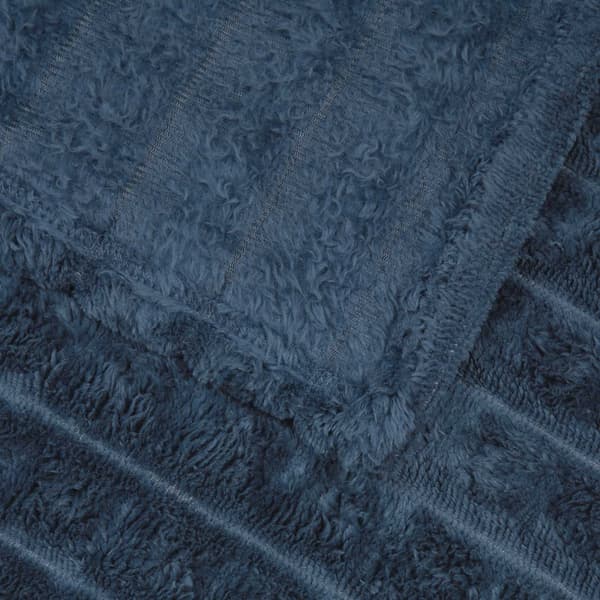 Filtar 6 pcs Mörkblå 270 x 240 cm Fleece