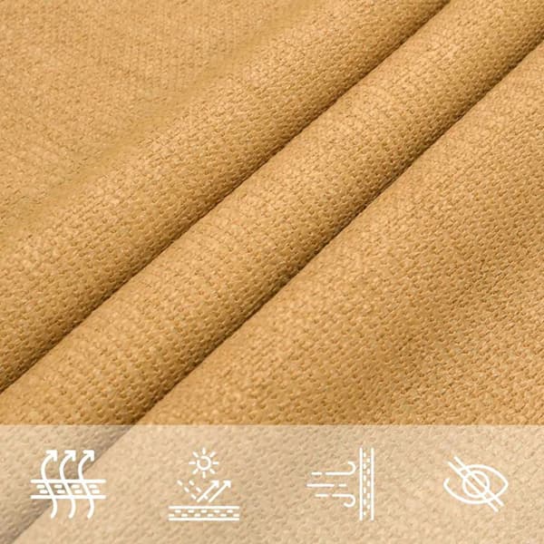 Solsegel 160 g/m² triangulär sand 3x3x3 m HDPE