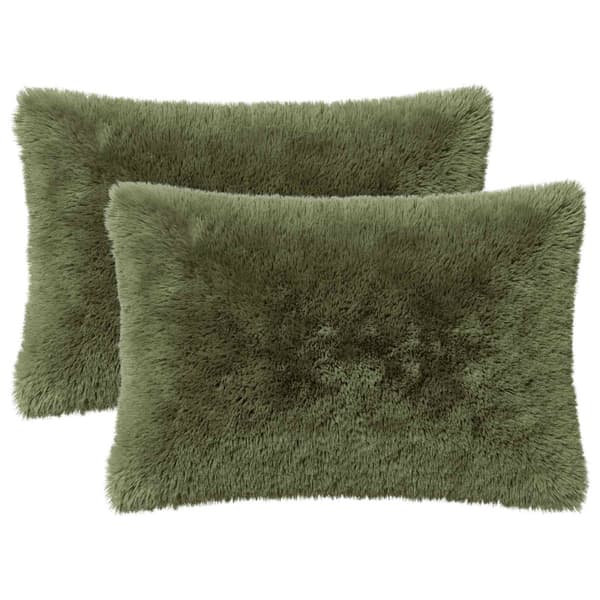 Kudde med kudde HEERLEN 2 st Grön PV Fleece