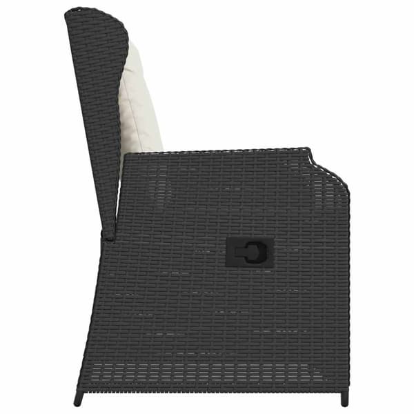 Trädgårdsbänk 2 pcs Svart konstrotting