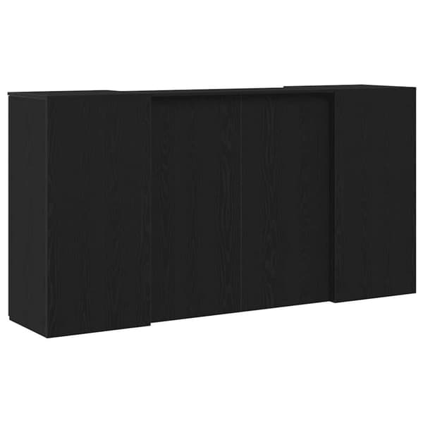 Receptionsdisk svart ek 200x50x103,5 cm konstruerat trä