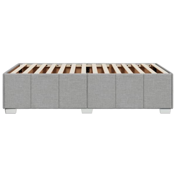Sängram utan madrass ljusgrå 100x200 cm tyg