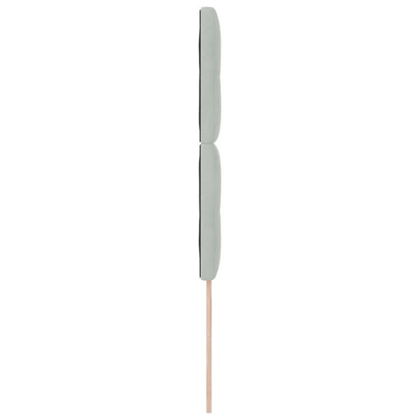 LED huvuddyna med LED-ljusslingor Ljusgrå 80 cm Sammet