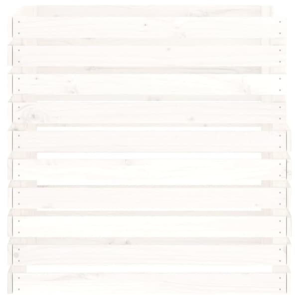 Kompostlåda vit 80x80x78 cm massiv furu