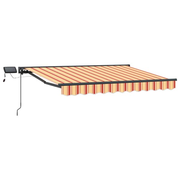 Manuell markisram med LED-lampor 2,5 x 2 m