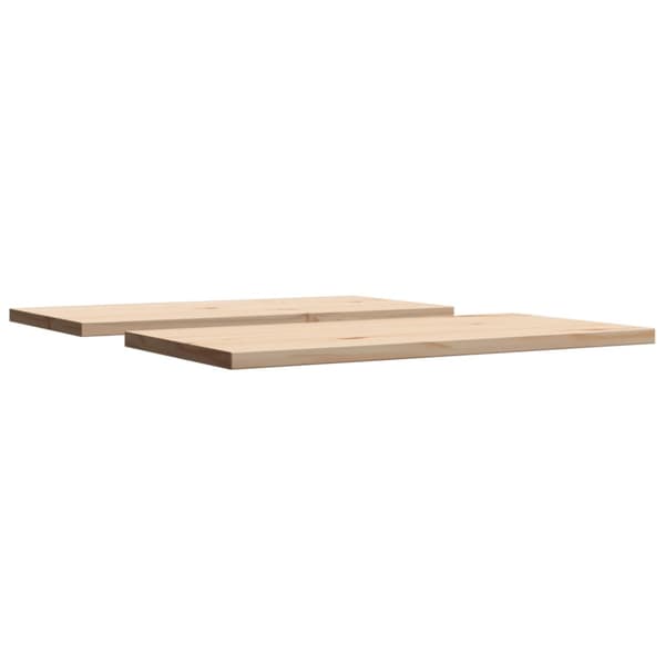 Bordsskivor 2 st 80x40x2,5 cm rektangulär massiv furu