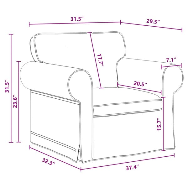 Soffset 2 pcs Mörkgrå 155 x 82 x 80 cm tyg