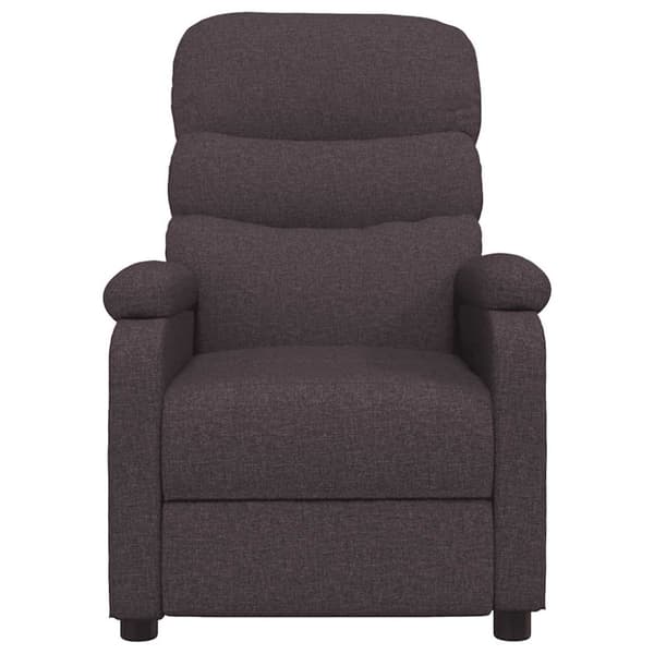 Massagefåtölj mörkbrun tyg