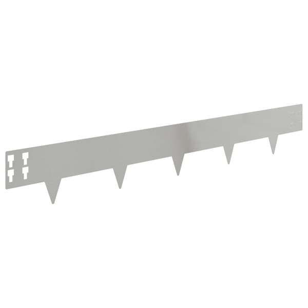 Kant för gräsmatta 30 pcs 100 x 15 cm Stål Silver