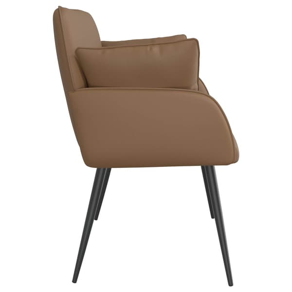 Tvåsitssoffa med metallben 2-sits Cappuccino Konstläder
