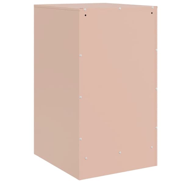 Sängskåp rosa 34,5x39x62 cm stål