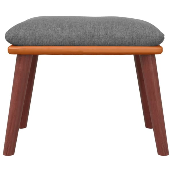 Fotpall ljusgrå 45x29,5x35 cm tyg och konstläder