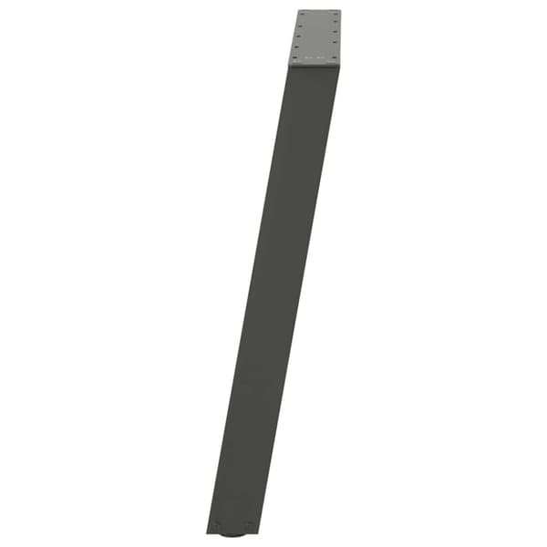 Matbordsben U-formade 2 st antracit 100x(72-73) cm stål