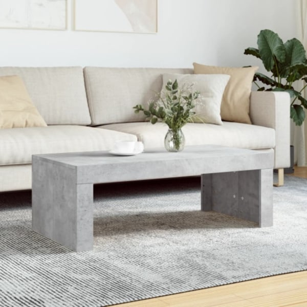Soffbord betonggrå 102x50x36 cm konstruerat trä